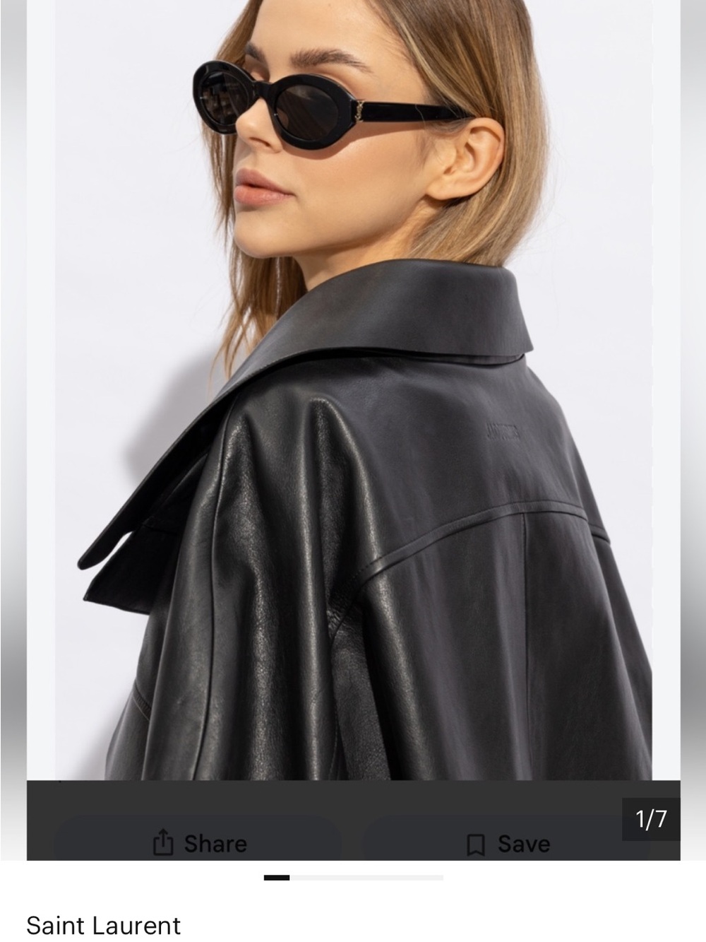 Saint Laurent Black Oval sunglasses current style brand new